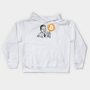 Retro Bitcoin Salesman Kids Hoodie